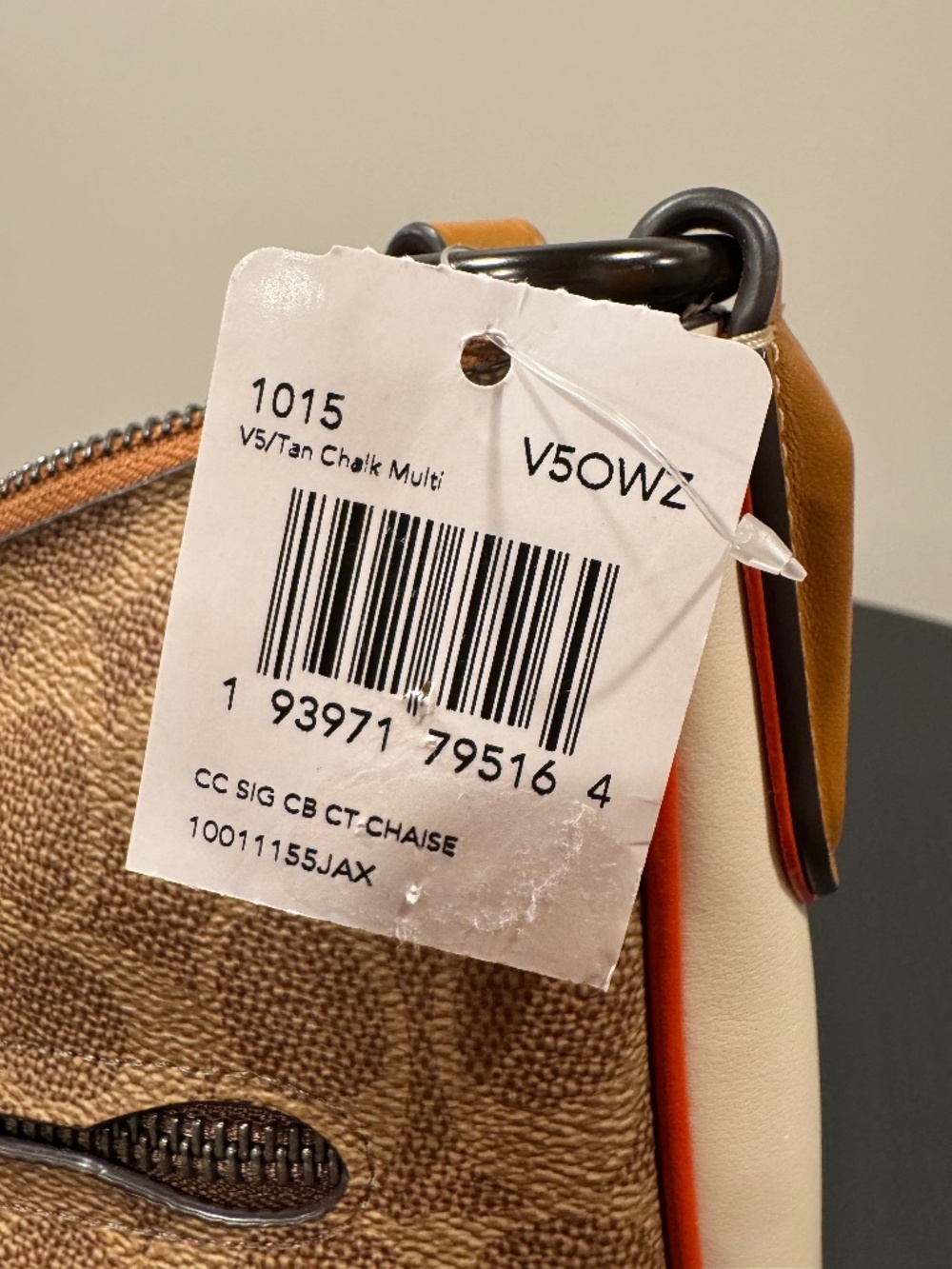 NWT - Coach Chaise Tan Signature Coated Canvas & Leather Crossbody